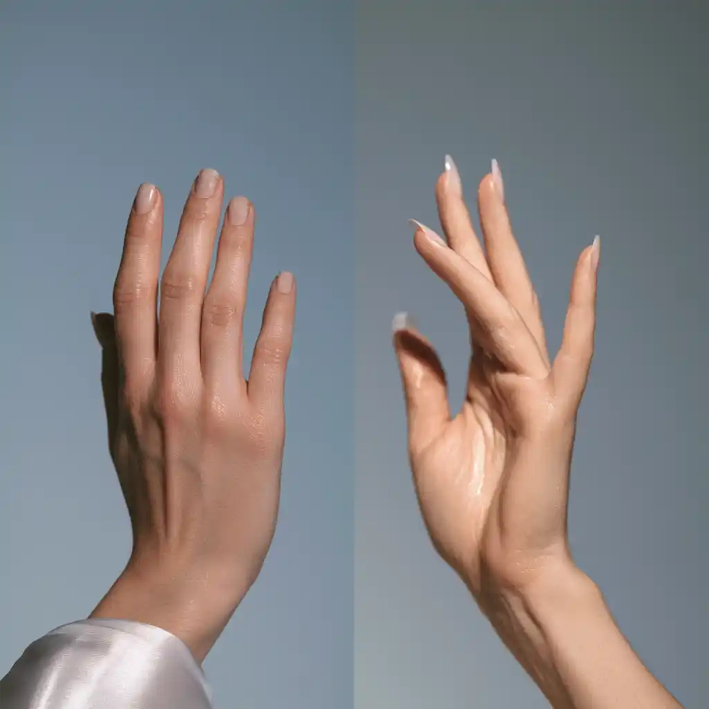 Deux mains élégantes en pose
