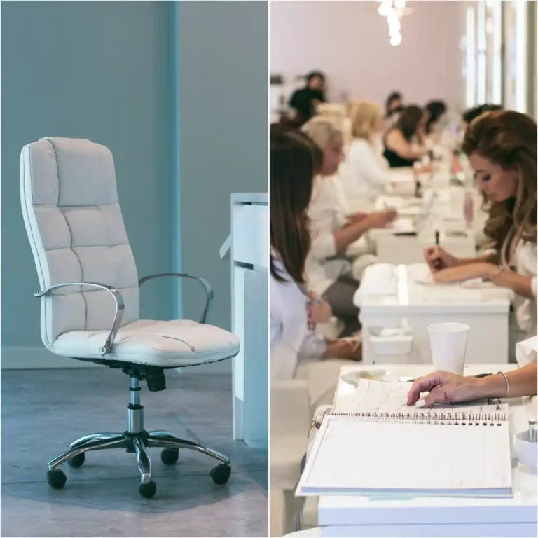 Chaise et salon de manucure