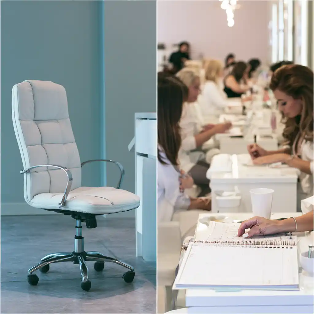 Chaise et salon de manucure