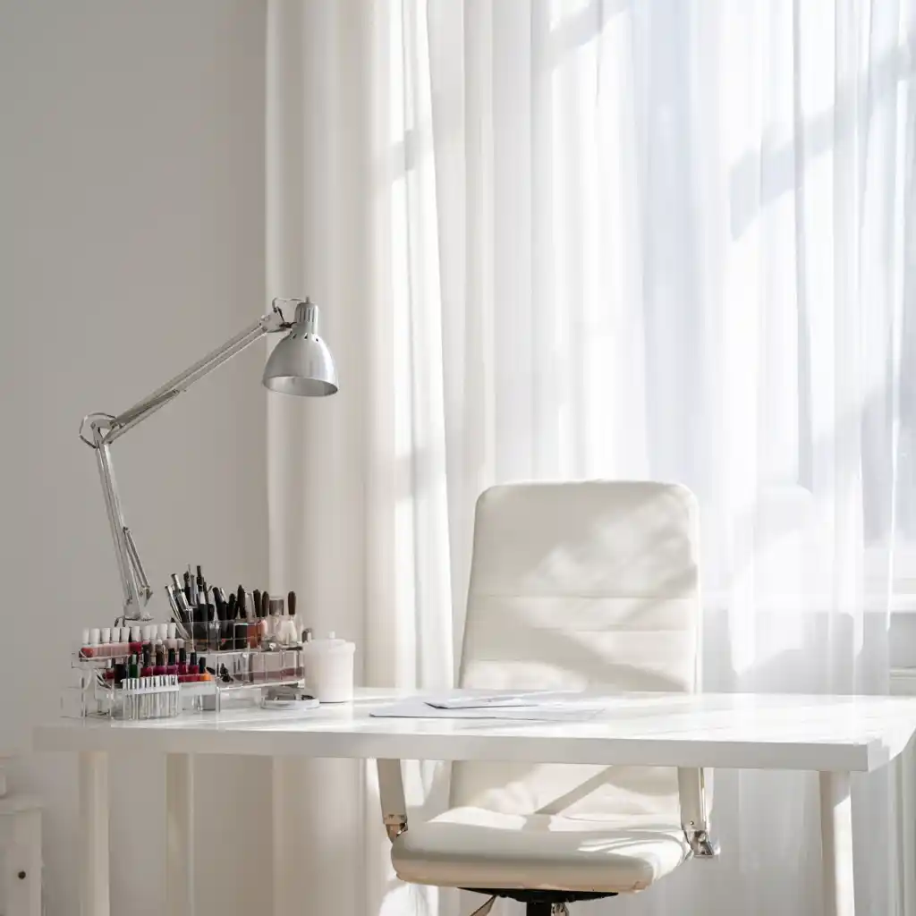 Bureau minimaliste avec lumière naturelle
