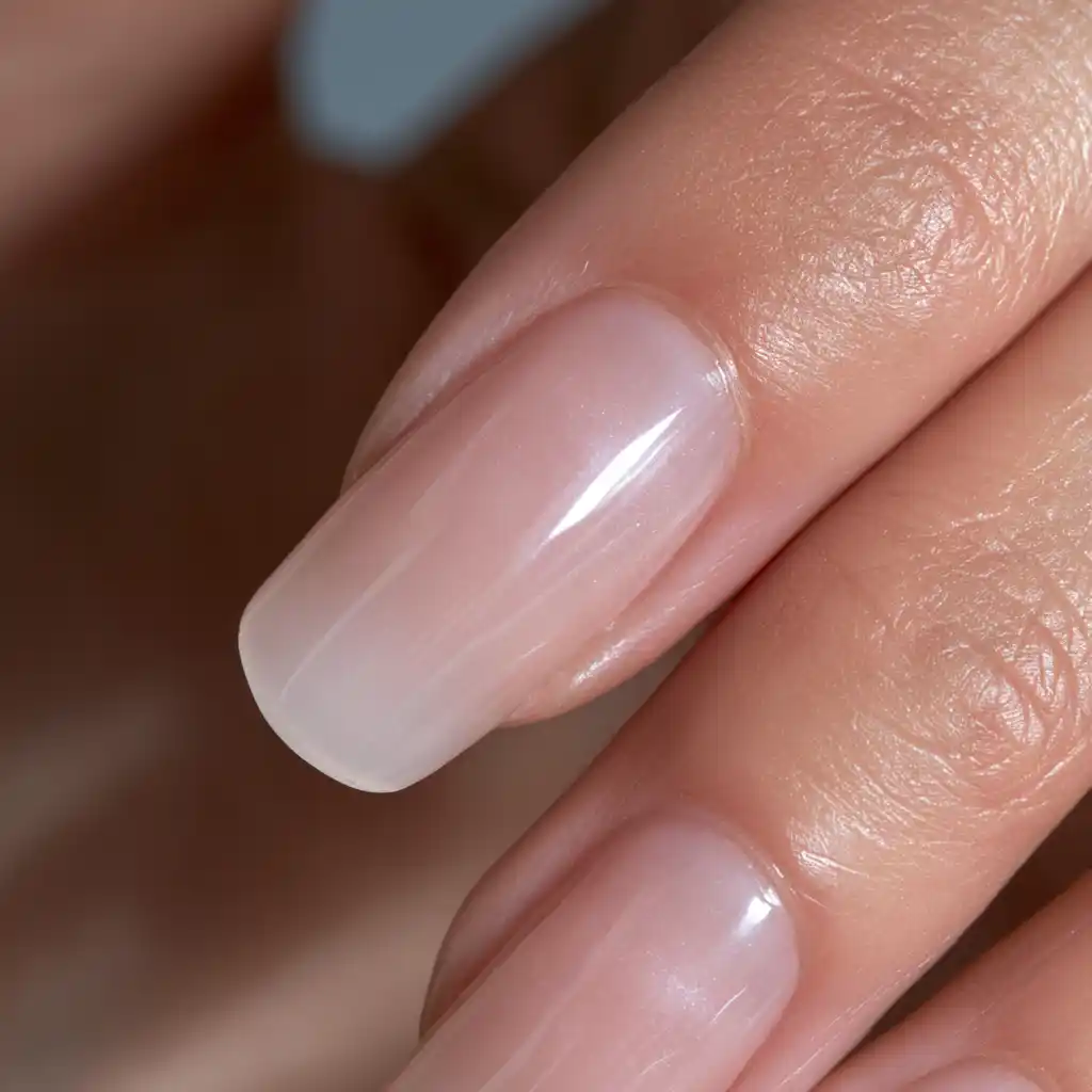 Ongles naturels et brillants.